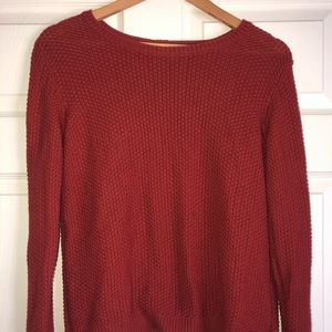 Medium Blood Orange Woven Sweater